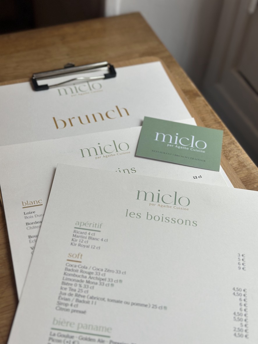 Miclo par Agathe Cuisine menu 1