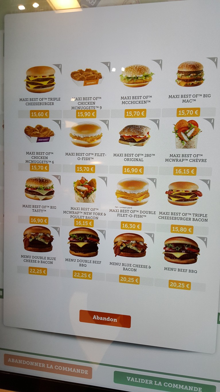 McDonald's menu 2