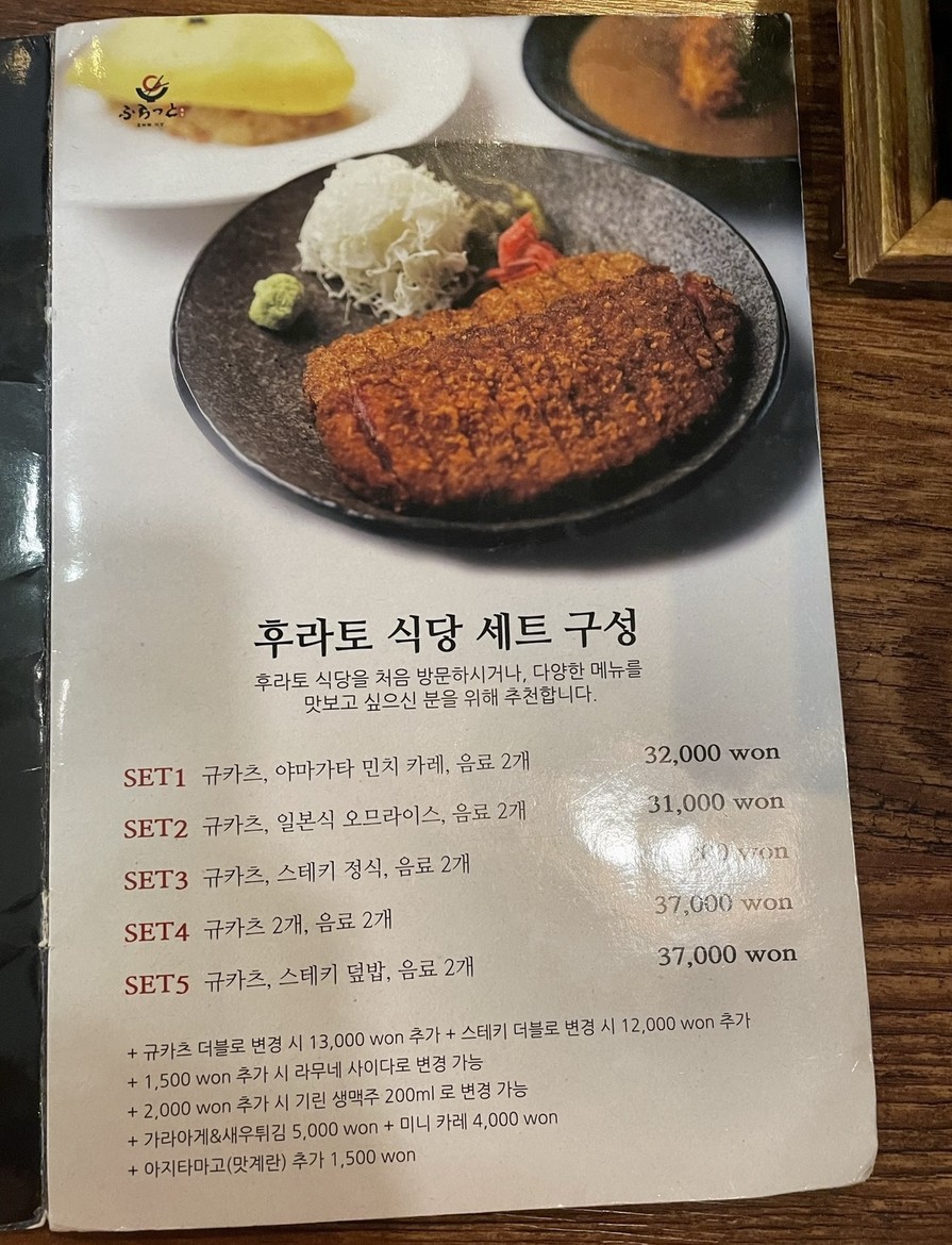 Restaurante Furato Yeoksam menu 1
