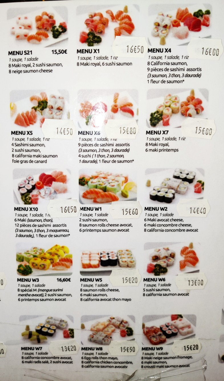 Sushi Sun menu 2