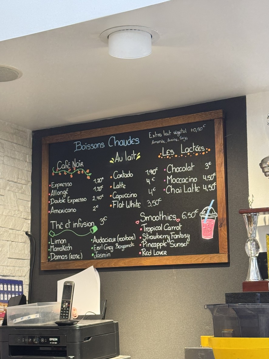 BOULANGERIE PARIS & CO menu 1