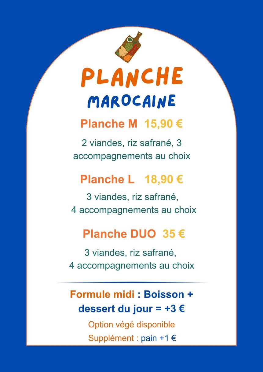 Moroccan Stop menu 2