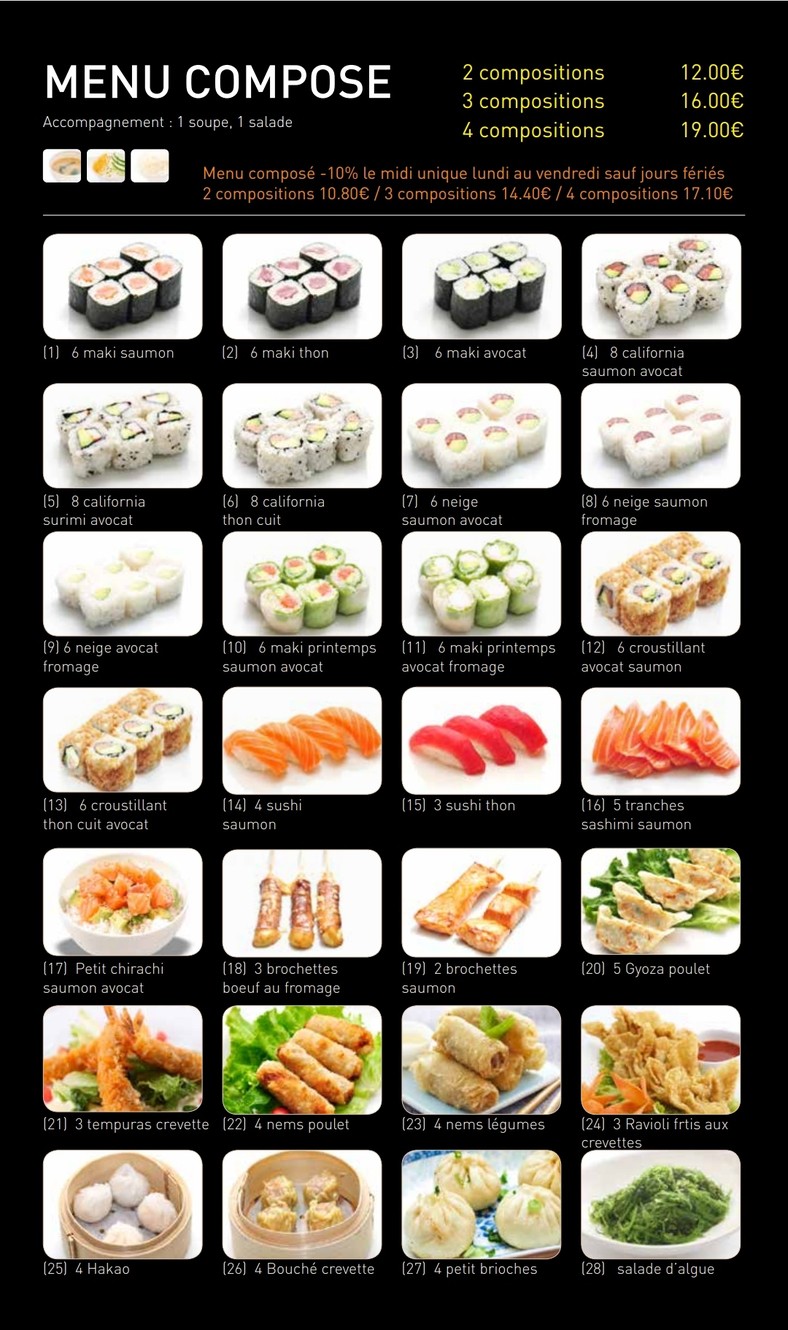 Sushi 123 menu 1