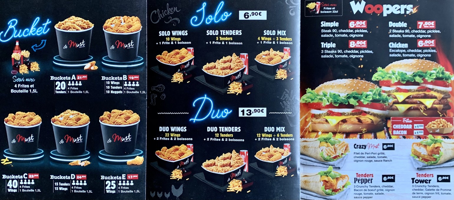 Le Must menu 2