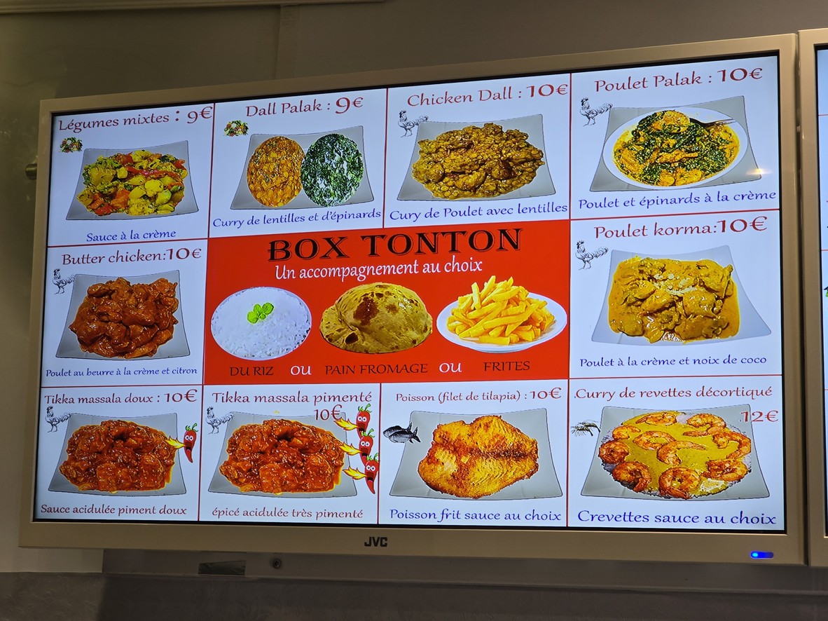 Tonton Indien menu 2