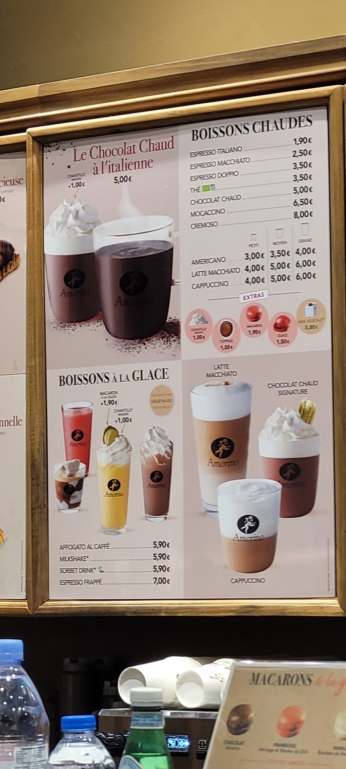 Amorino menu 4