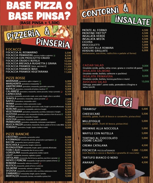 Mucca Pazza Monteverde menu 2