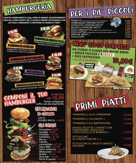 Mucca Pazza Monteverde menu 3