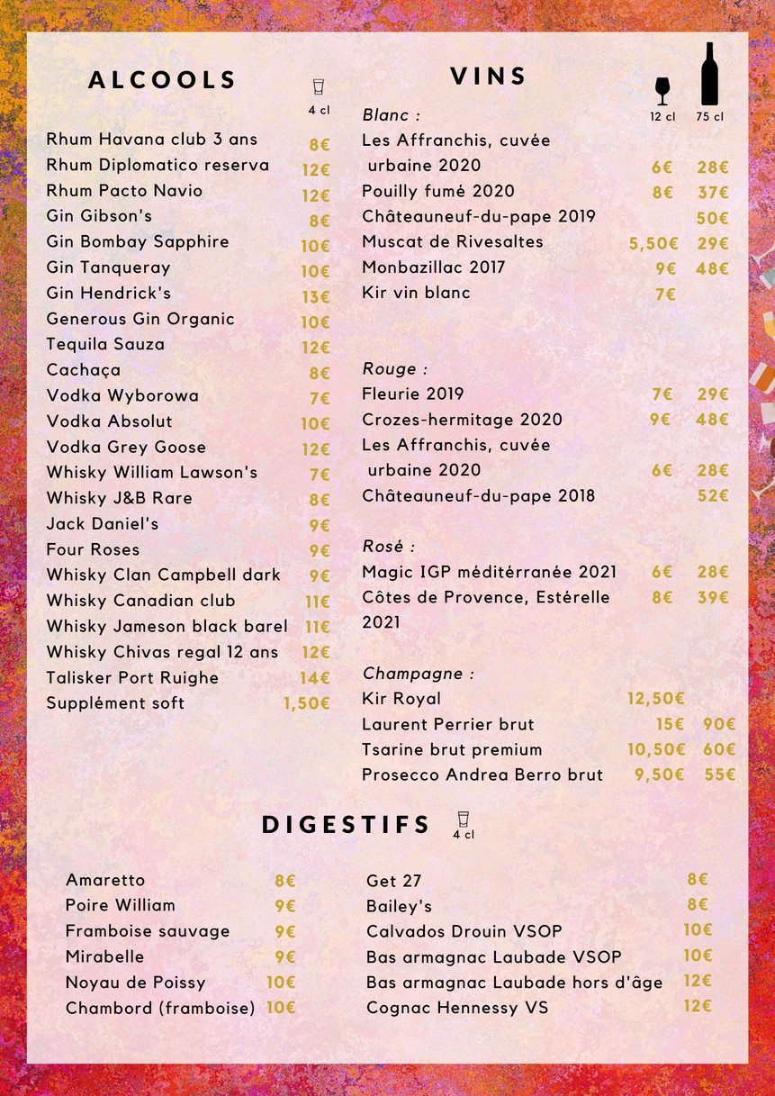 LE SPEAKART BAR menu 4