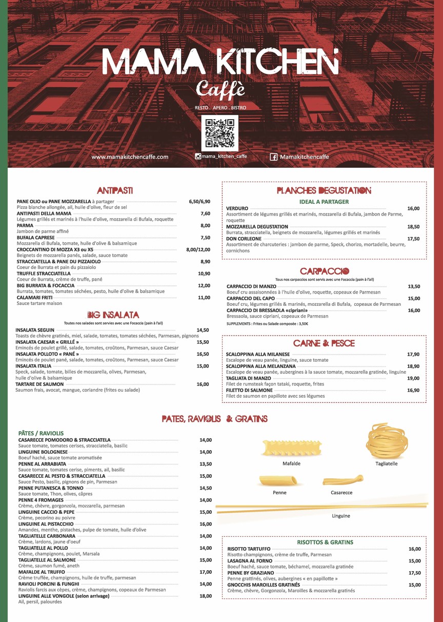 Mama Kitchen Caffè menu 1