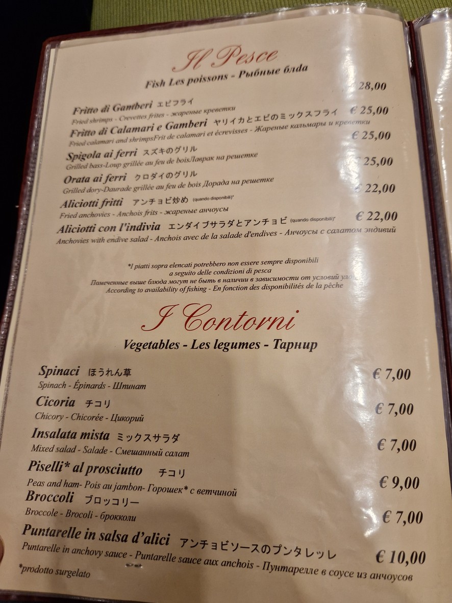 Giggetto menu 5
