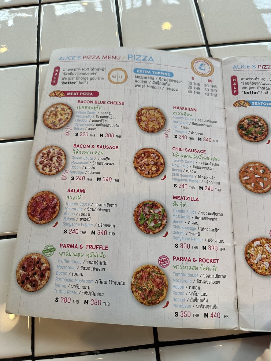 Alice's Pizza by Chef Guun menu 2