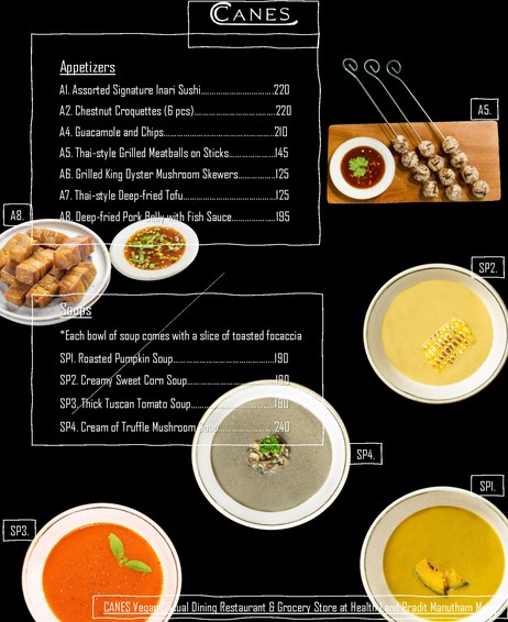 CANES Vegan Casual Dining Restaurant en Health Land Pradit Manutham
