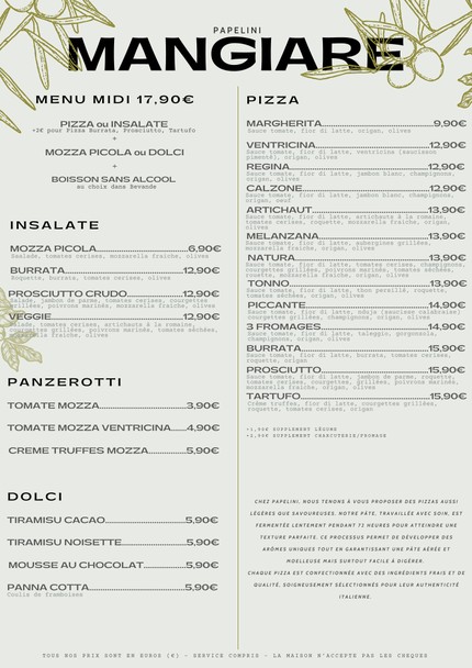 Pizzeria Papelini - Faubourg Saint-Denis