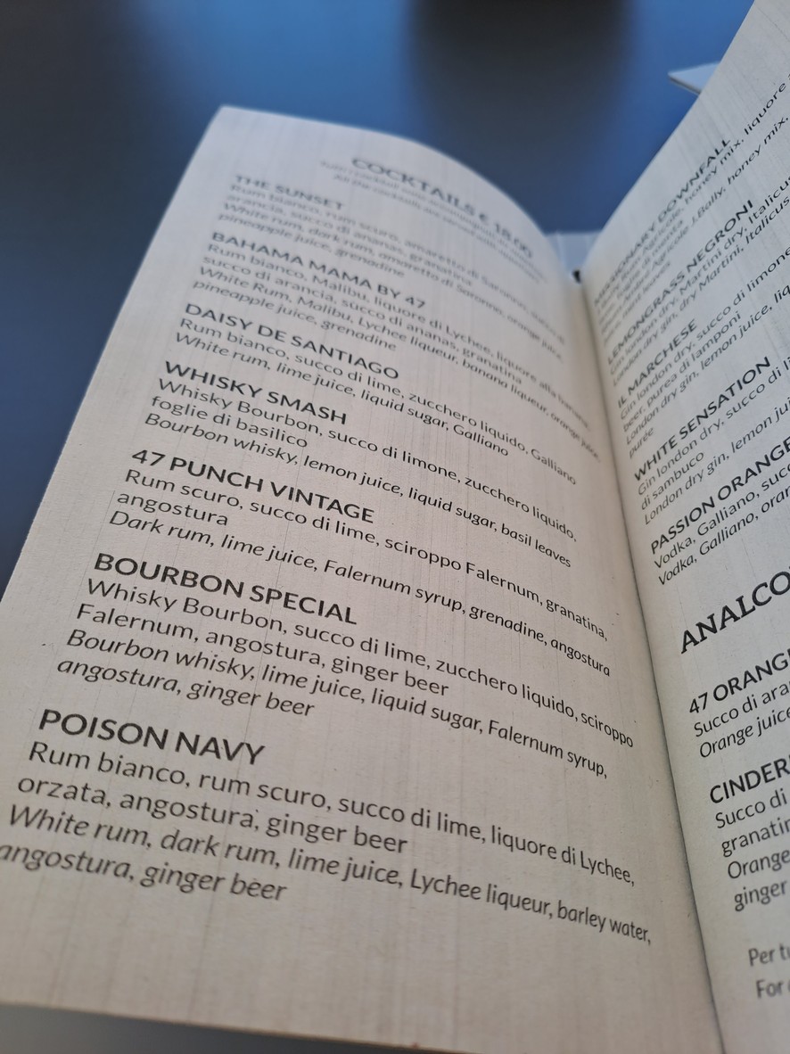 47 Circus Roof Garden menu 3