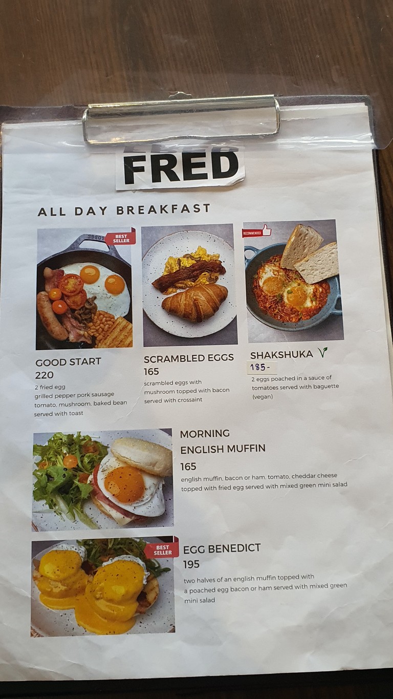 Fred Thonglor menu 1