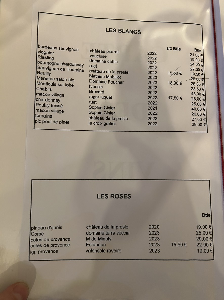 Le Murier menu 3