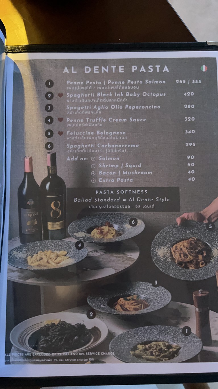 Ballad Riverside Rooftop Bar & Restaurant menu 4