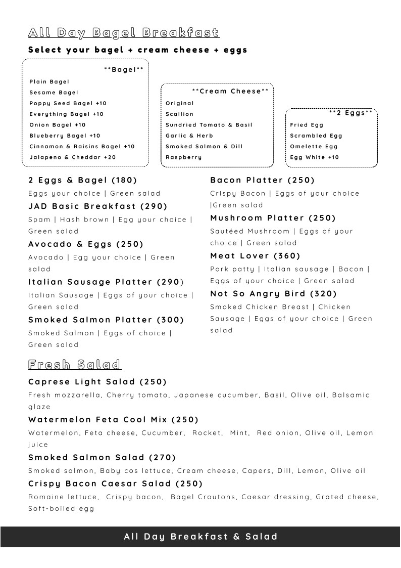 Just A Drink Maybe - Bagel Coffee Shop menu 1