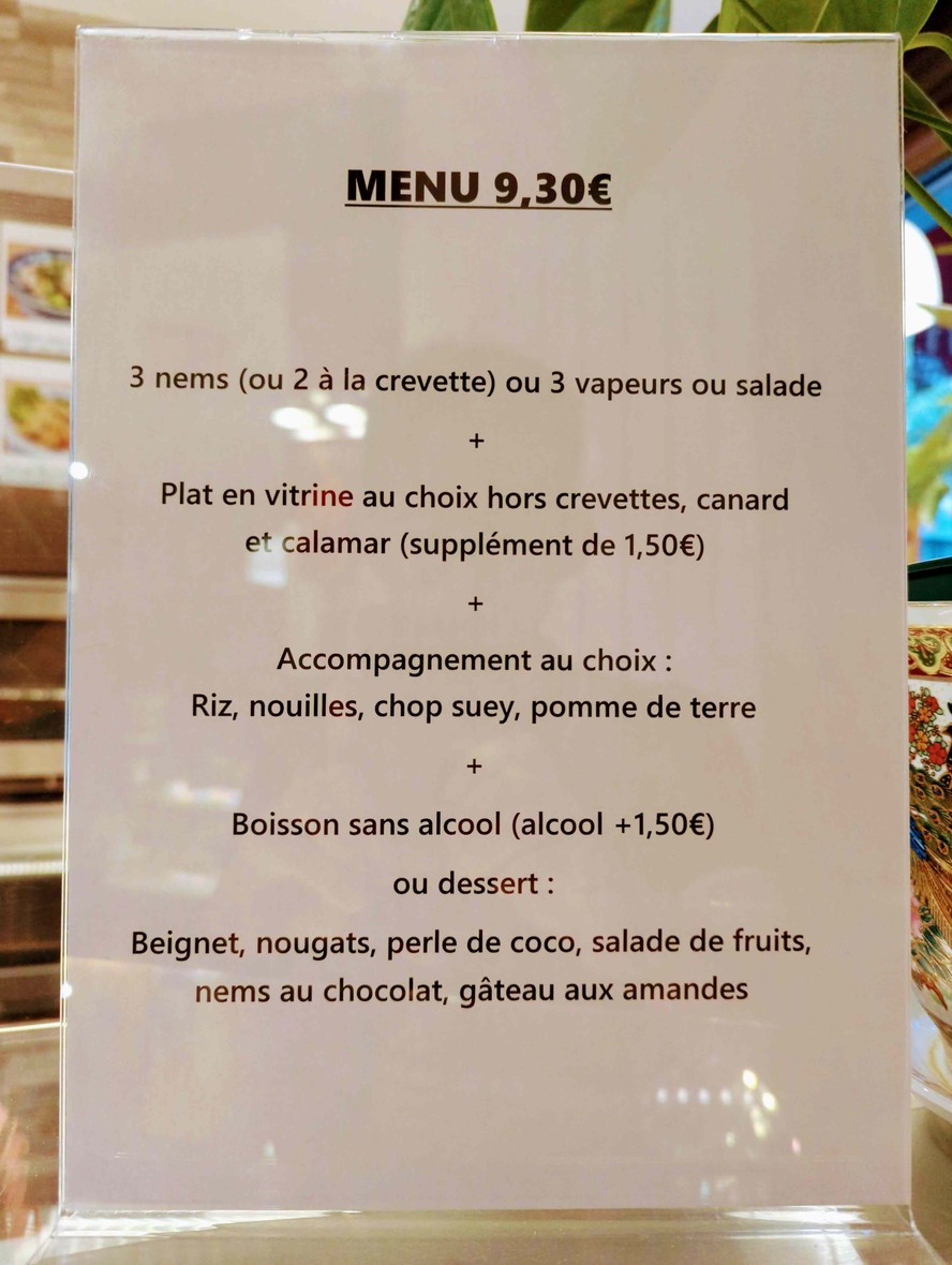Shanghai Osaka menu 1