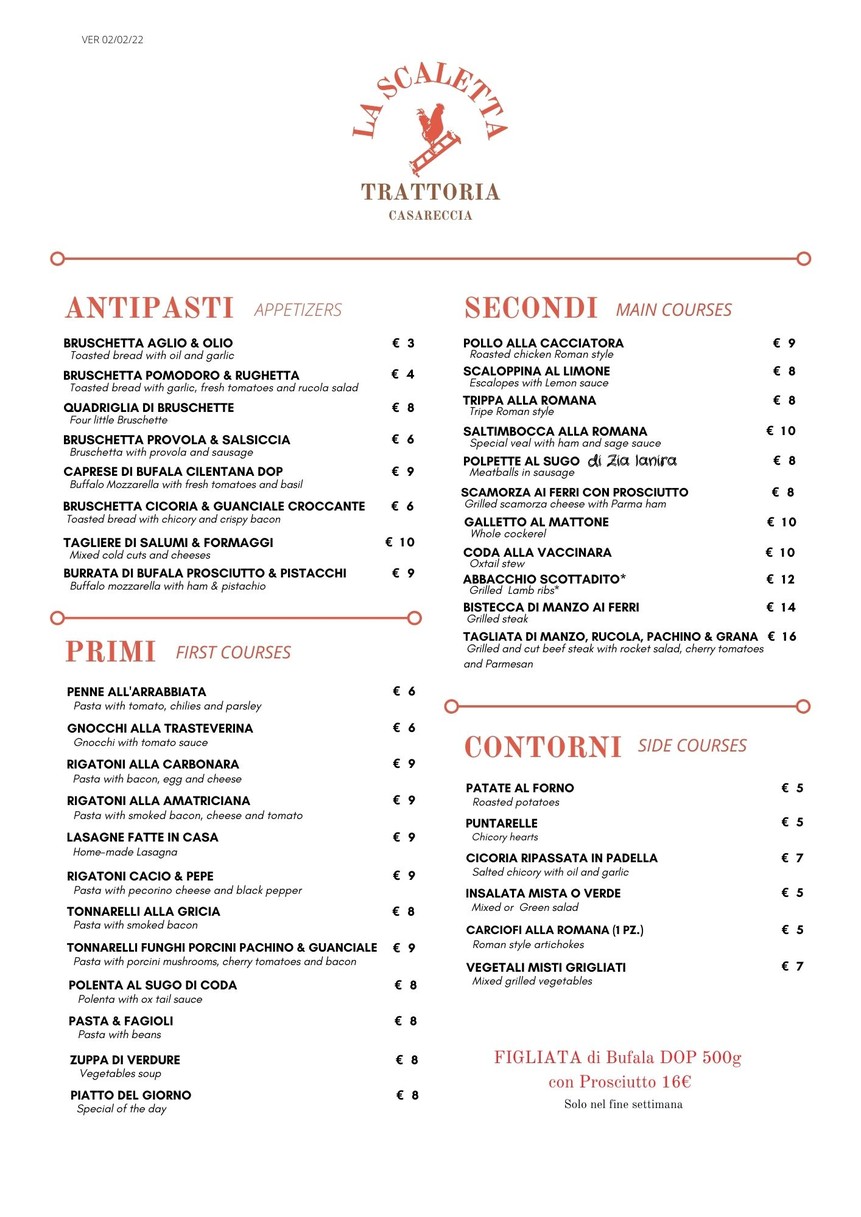 La Scaletta menu 1