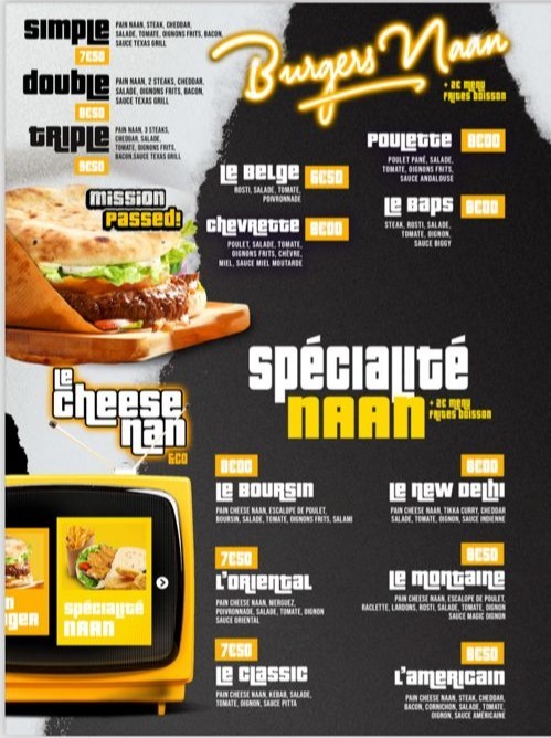 LE CHEESE NAN - Ivry-sur-Seine menu 2