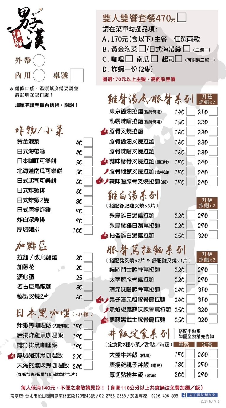 Nánzǐhàn Lāmiàn Shítáng - Nánjīng Diàn menu 3