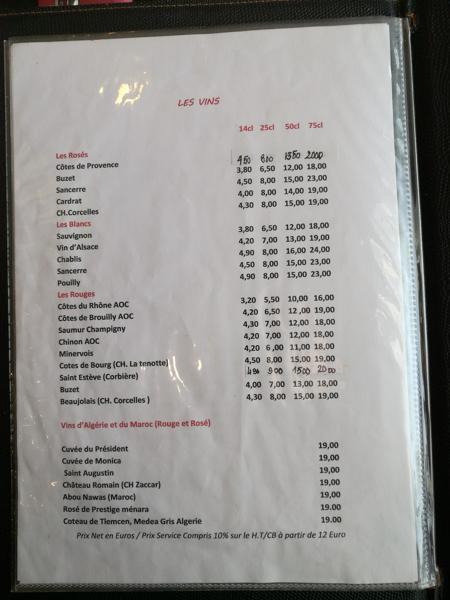 Denfert Café menu 3