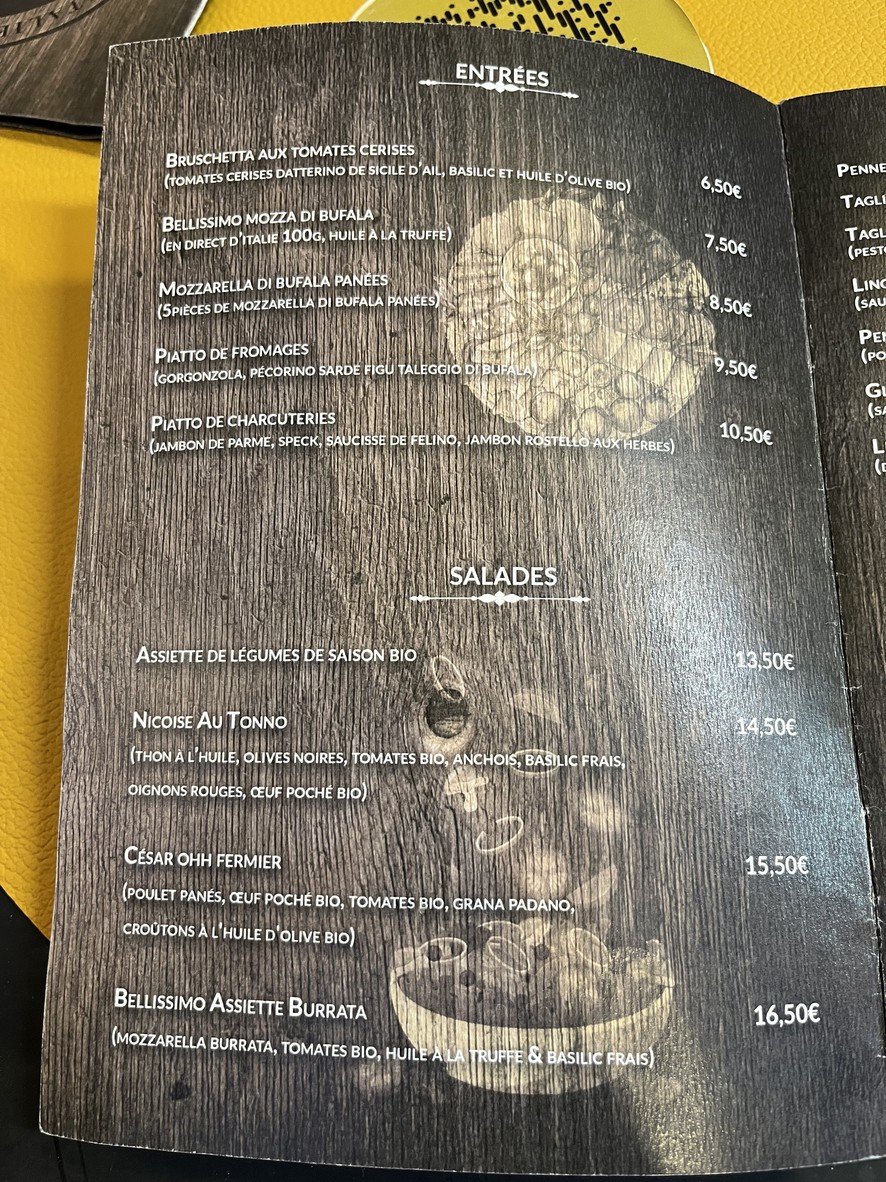 Bolzano menu 1