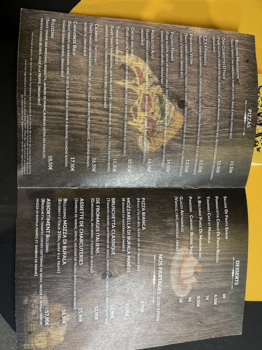 Bolzano menu 2