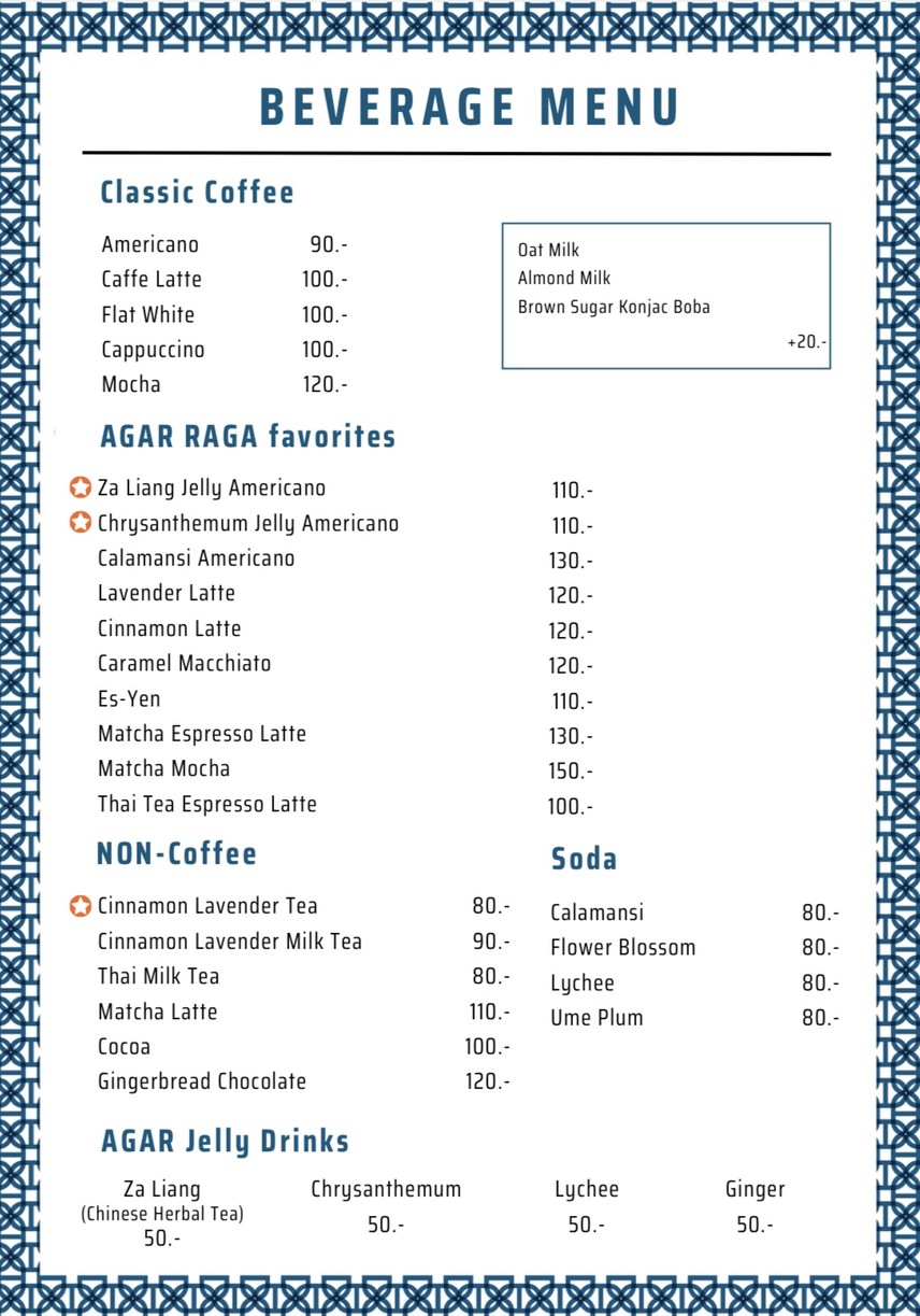AGAR RAGA - อาการากา | El primer café AGAR, el primer café donde todos los platos están hechos de gelatina menu 4