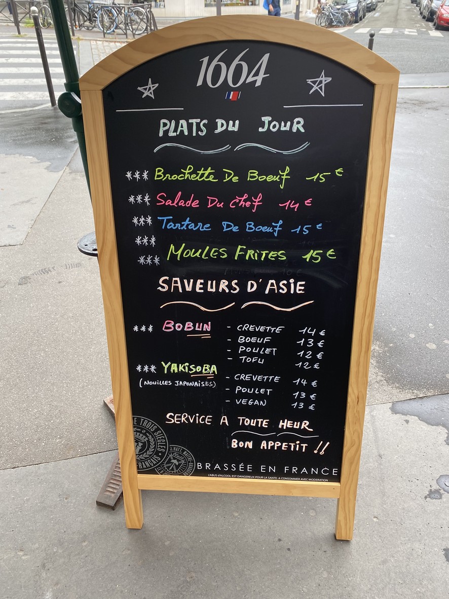Le Marijan menu 1