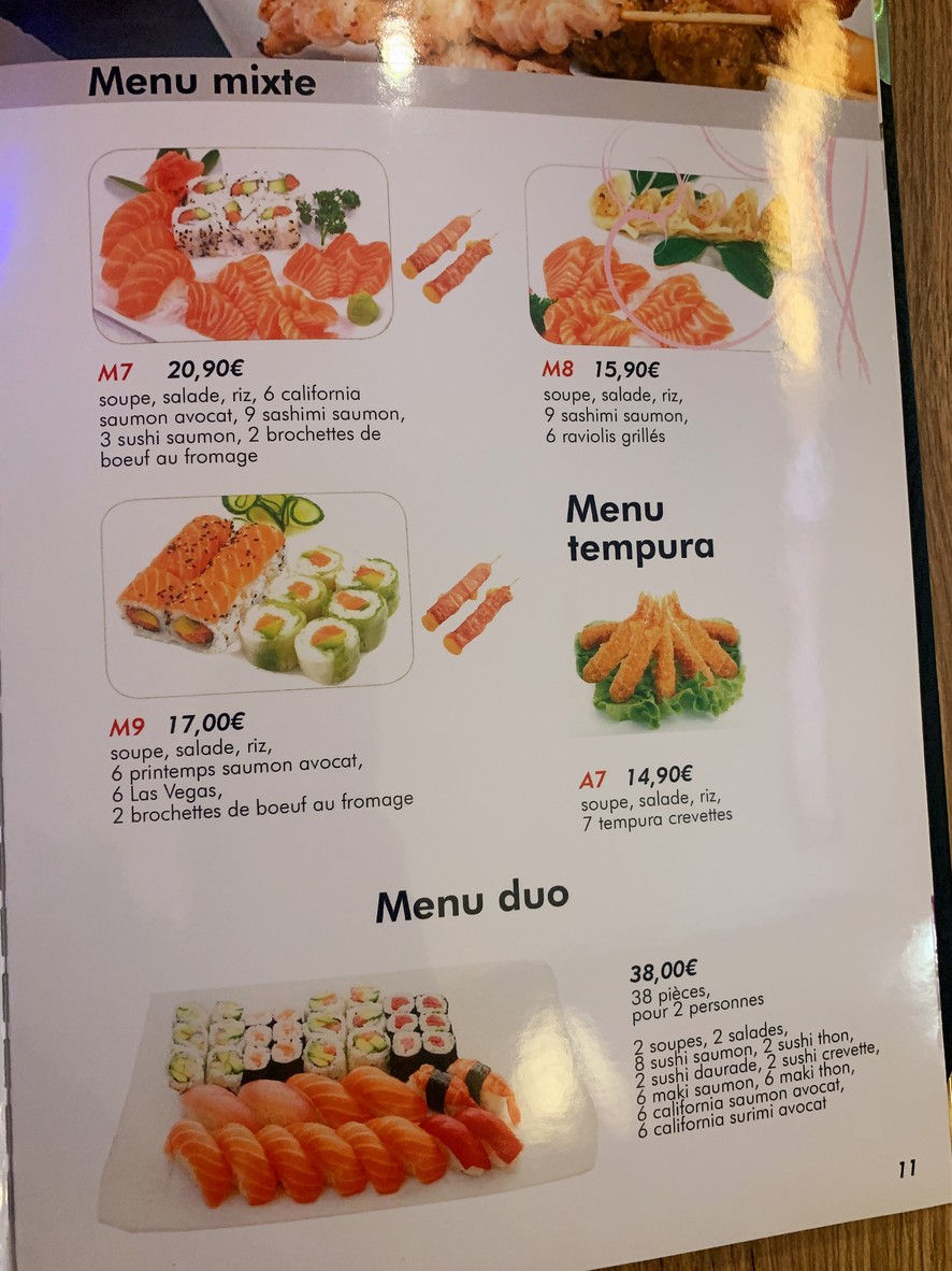 NAGANO SUSHI menu 4