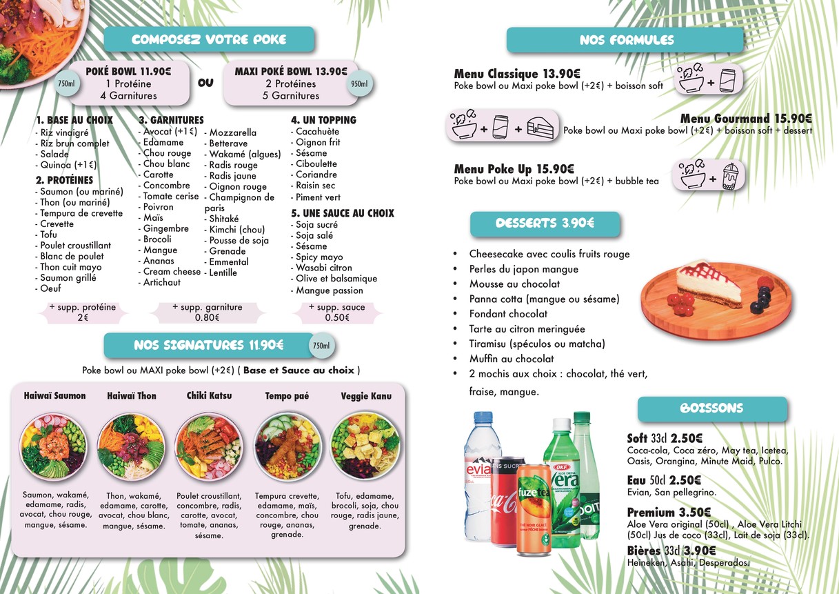 Poke Up Neuilly - Poke Bowl & Bubble Tea menu 2