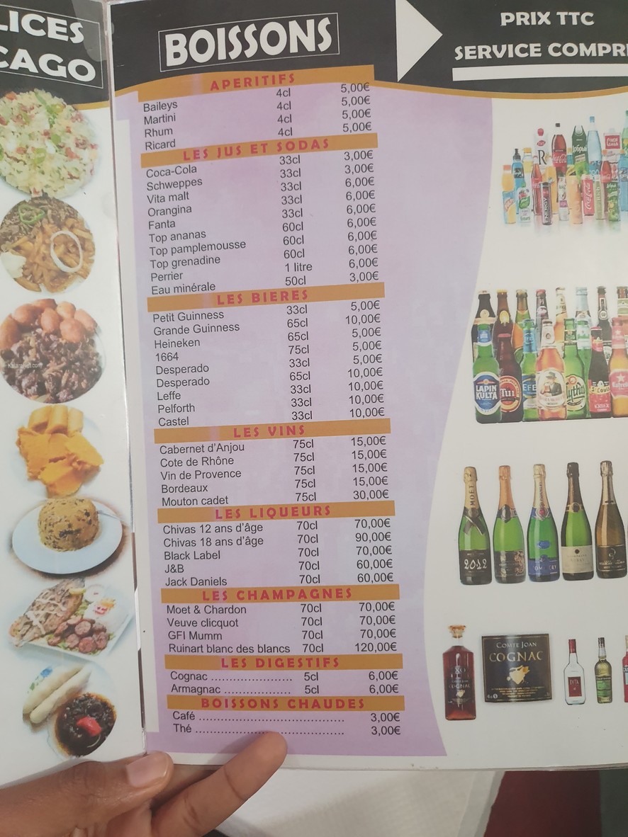 Chez Odette menu 2