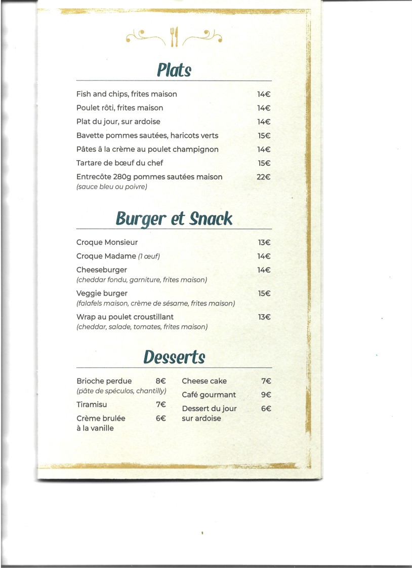 Café Colette menu 2