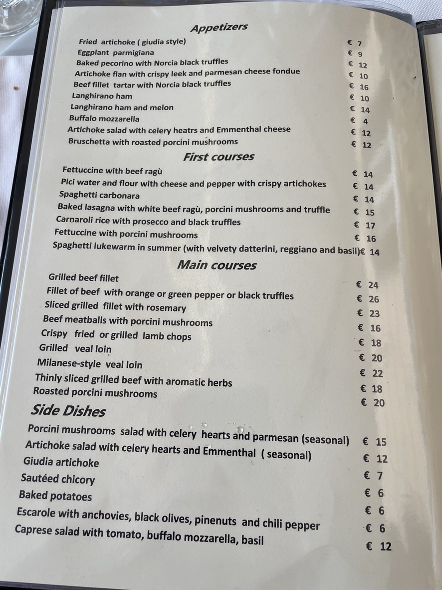 Ristorante St. Ana menu 1