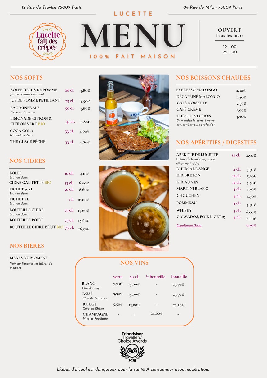 Lucette fait des crêpes menu 2