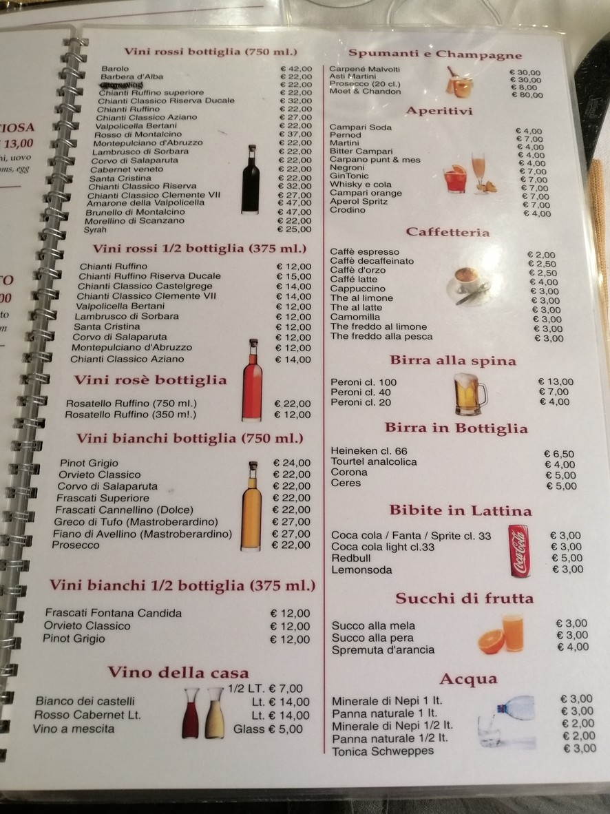 Hostaria Trevi menu 2
