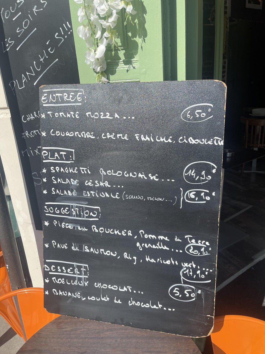 Le Bistrot du Coin menu 1