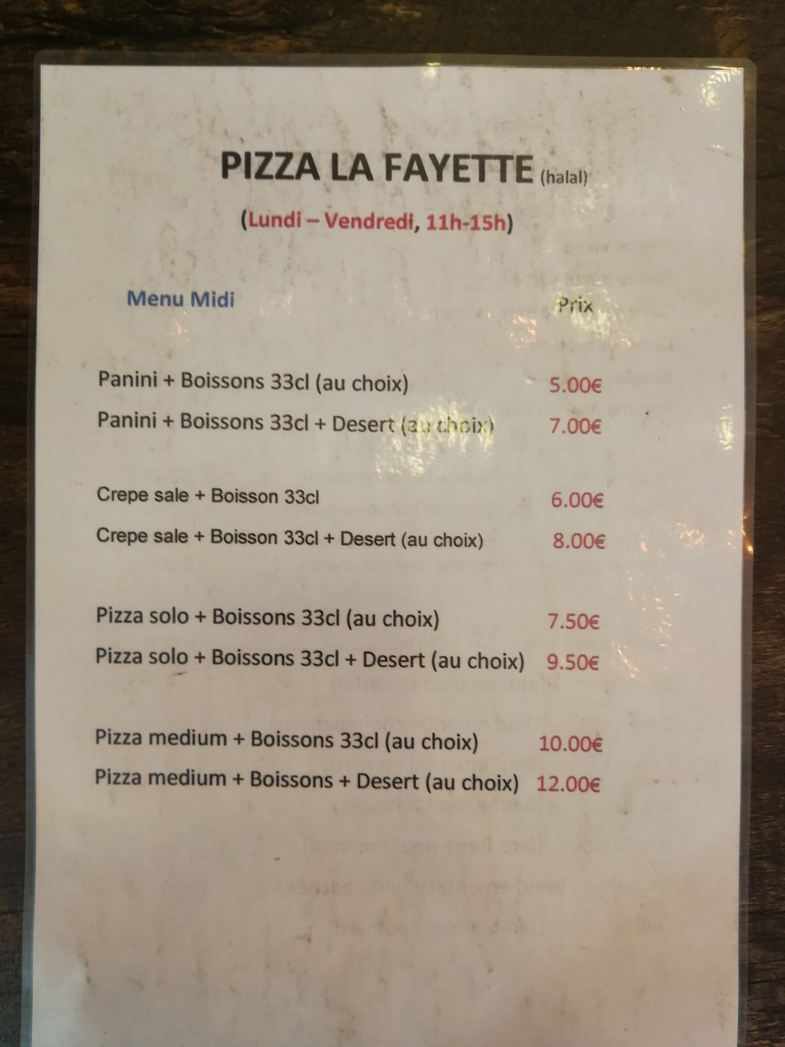 Pizza Lafayette menu 3