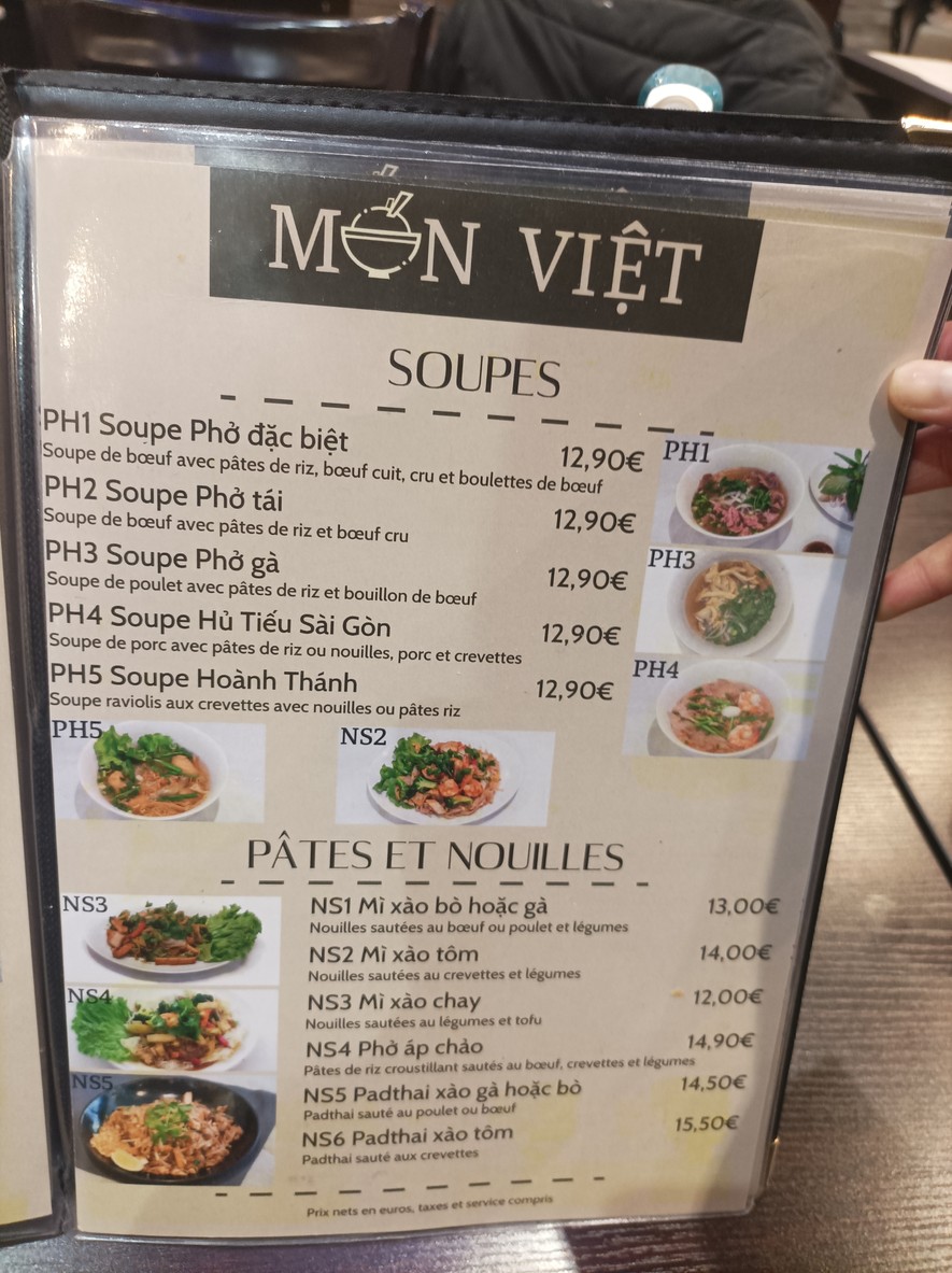 Món Viêt menu 2