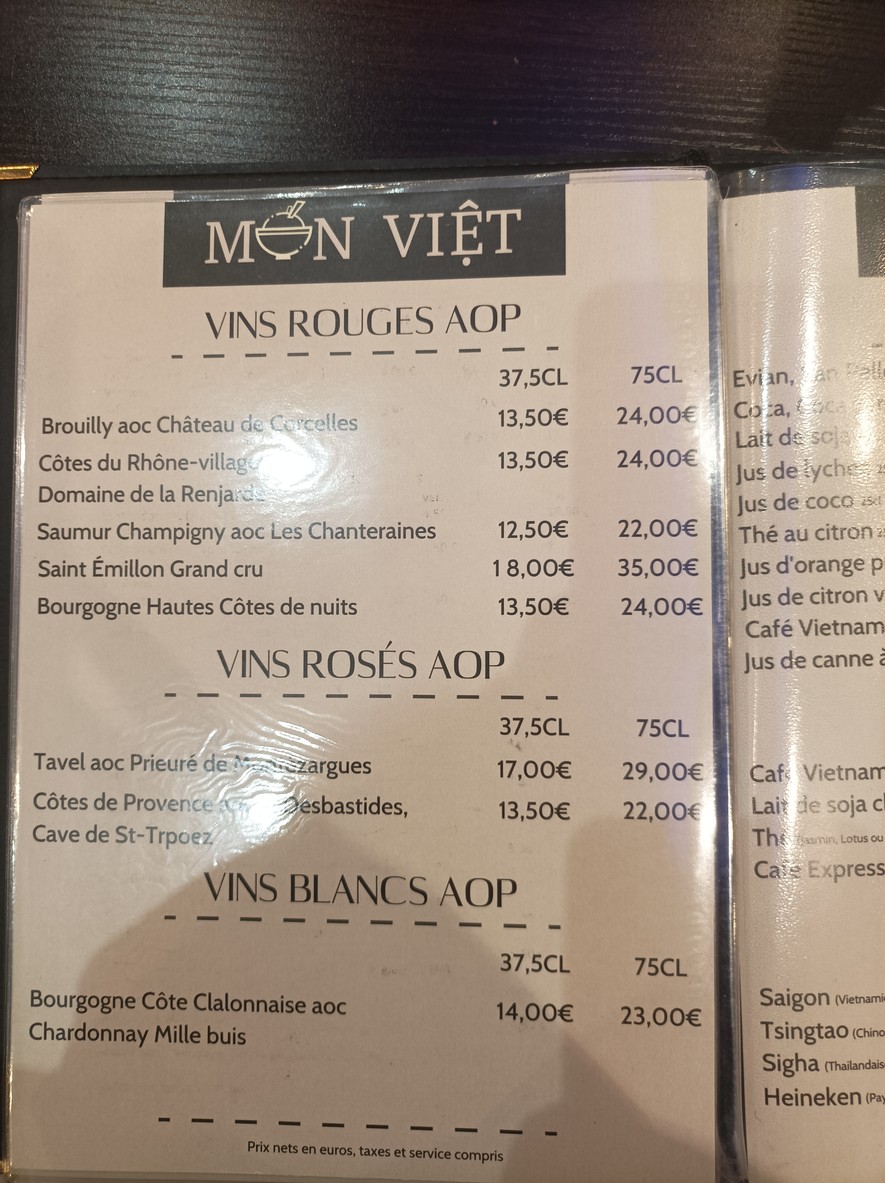 Món Viêt menu 4