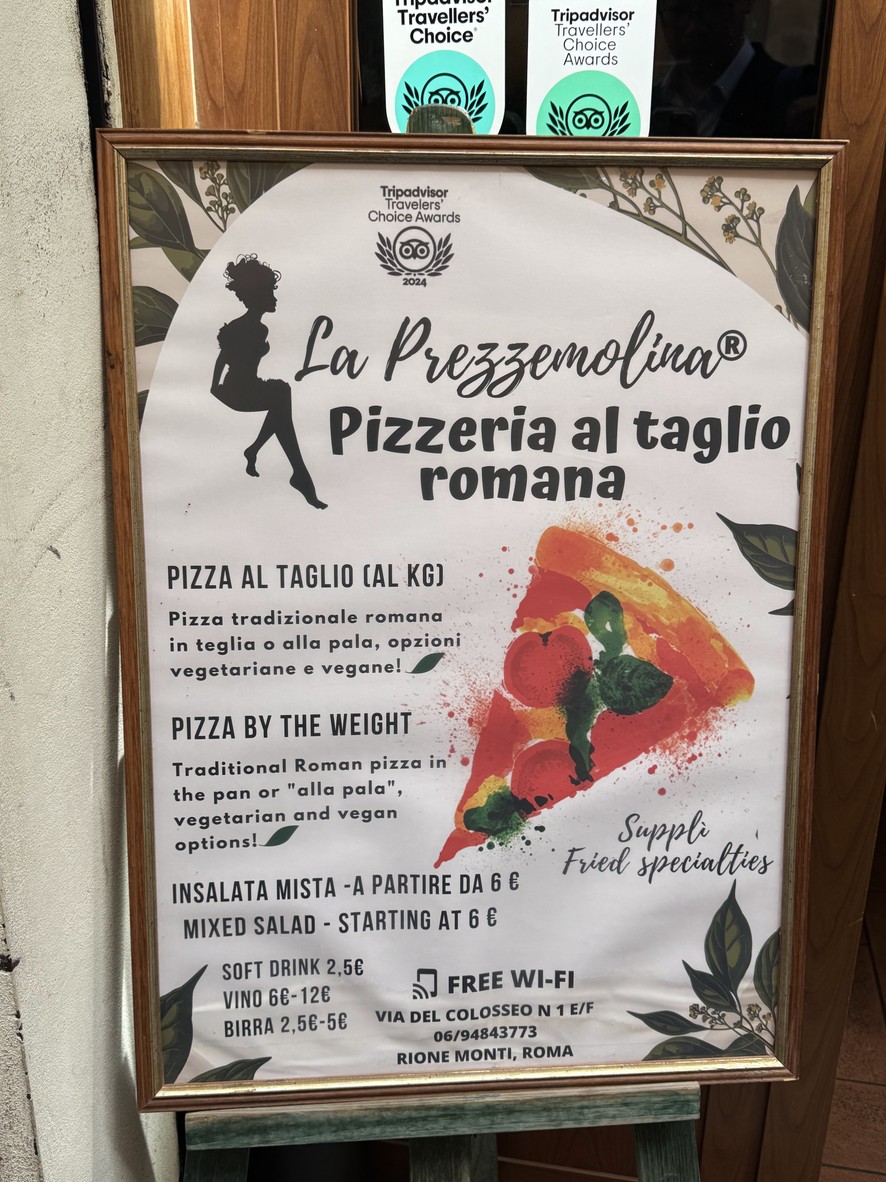 La Prezzemolina menu 1