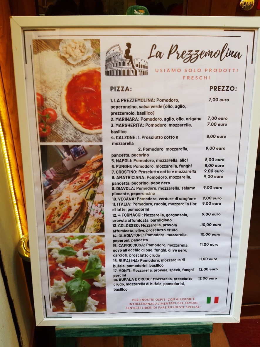 La Prezzemolina menu 4