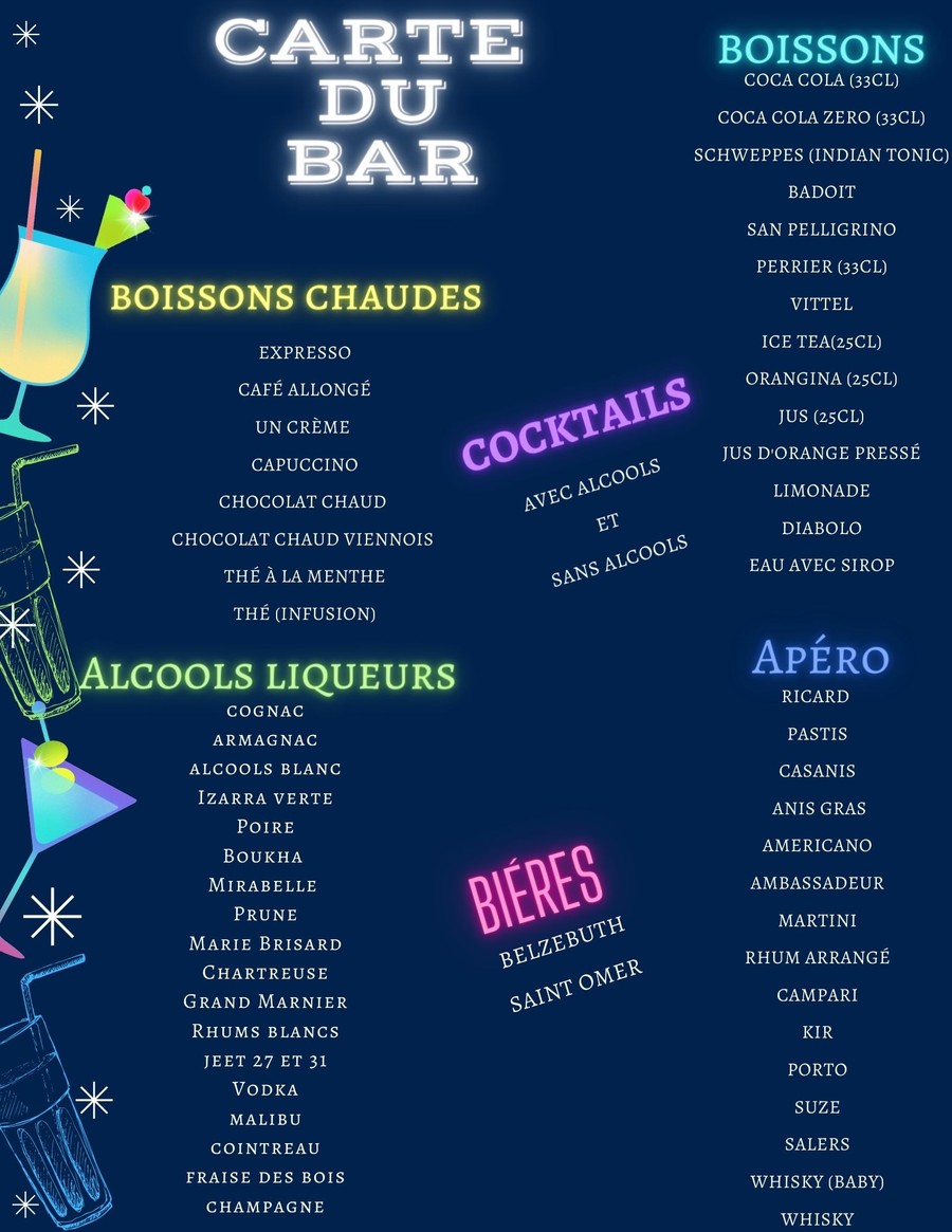 Au Banquier menu 2