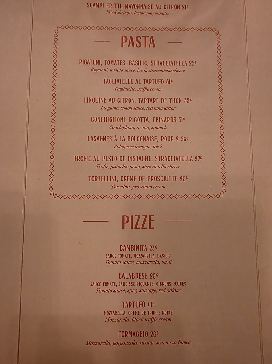 Bambini menu 1
