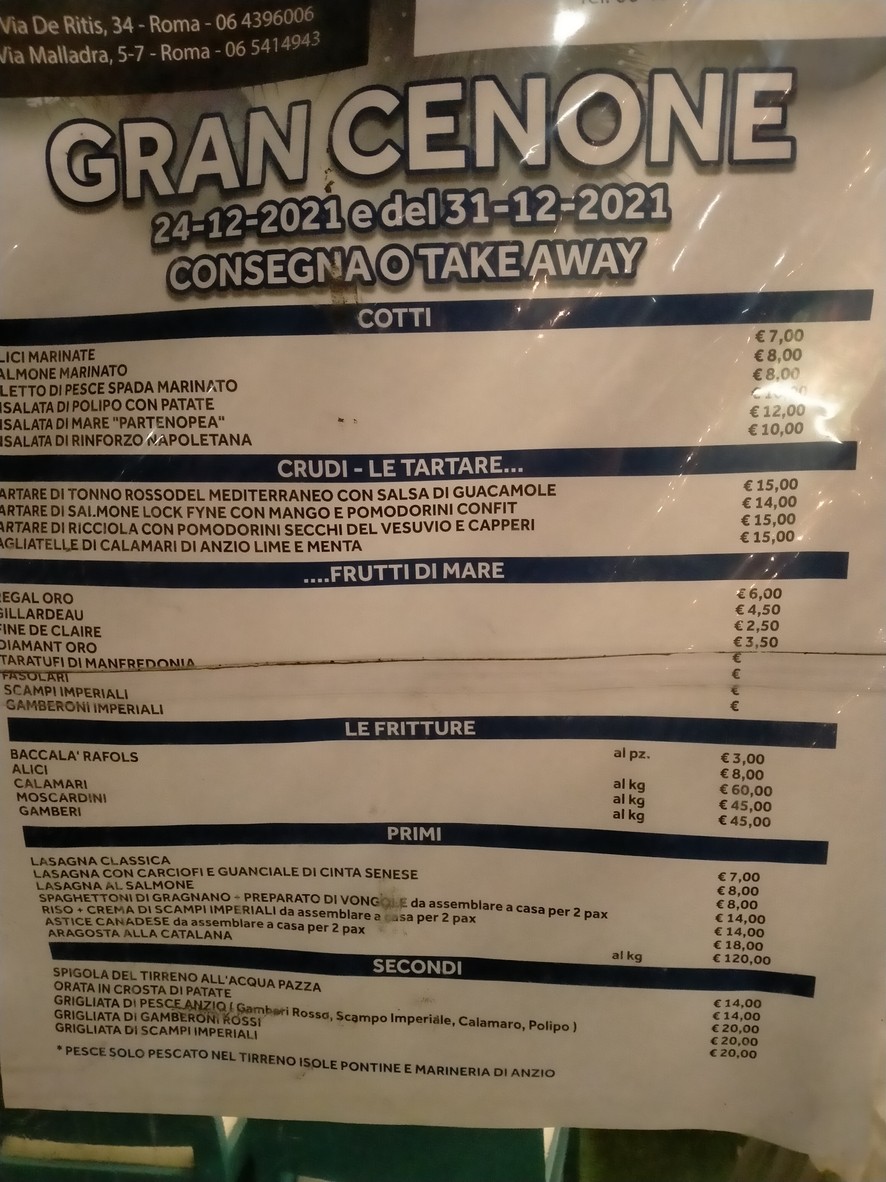 Il Peperoncino Seafood & Pizza menu 1