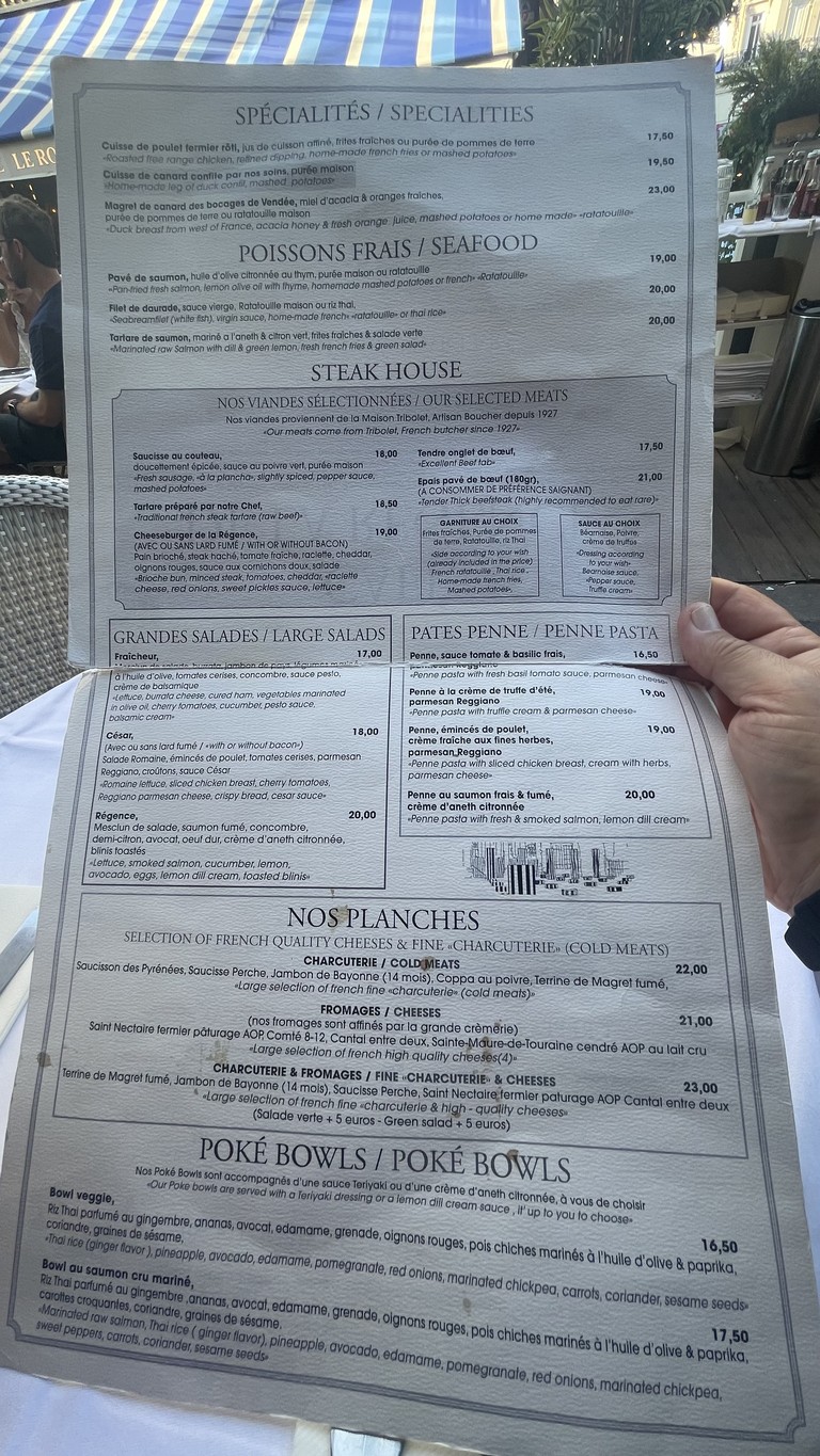 Café de la Régence menu 2