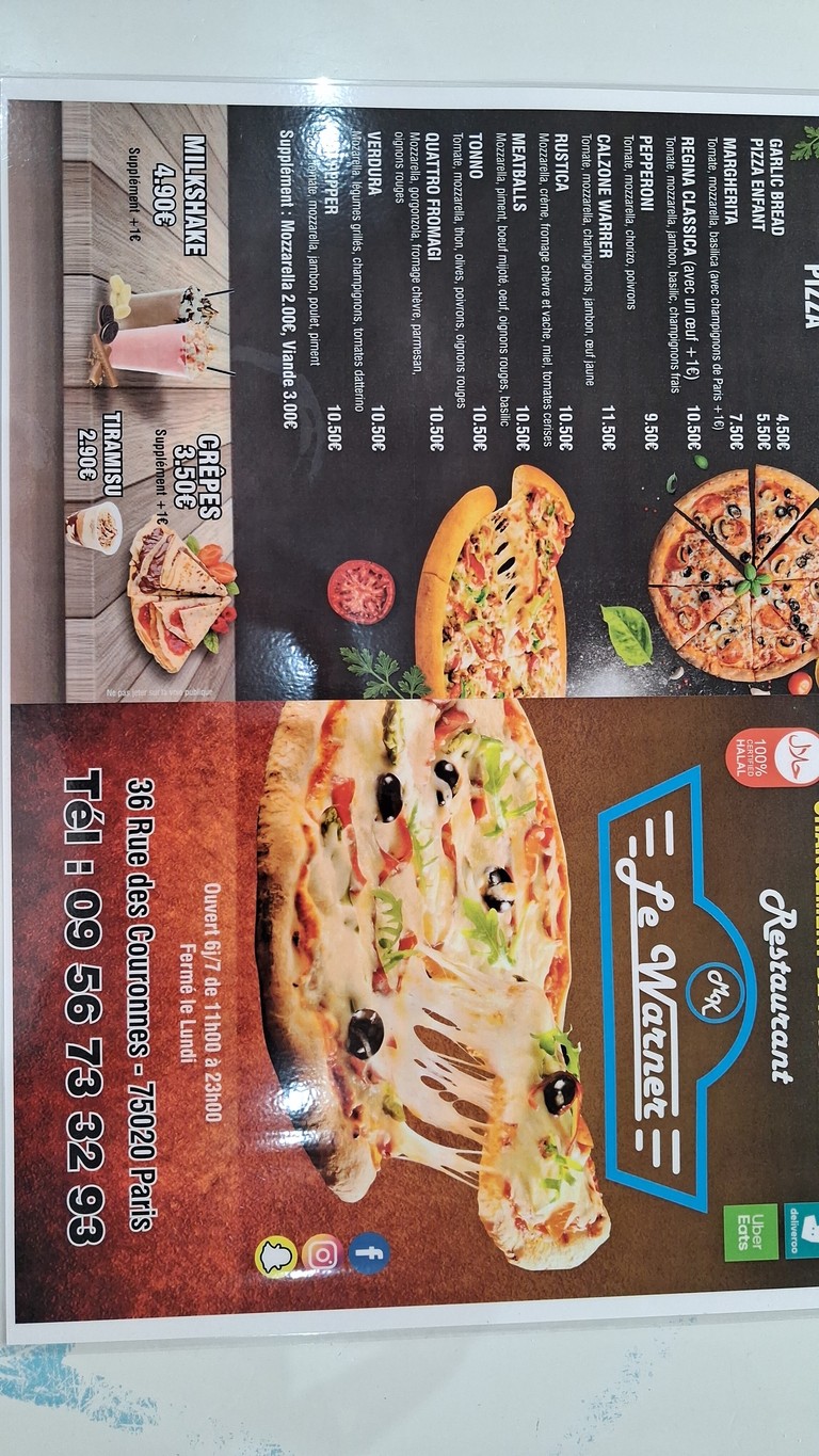 Le Warner Paris Mk menu 2